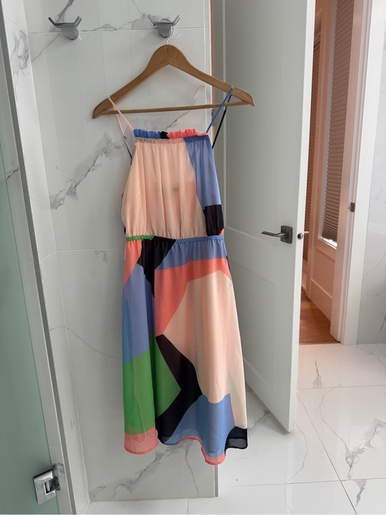 Banana Republic Dresses & Skirts - Banana Republic Multi-Colour Geometric Pattern Spaghetti-Strap Dress